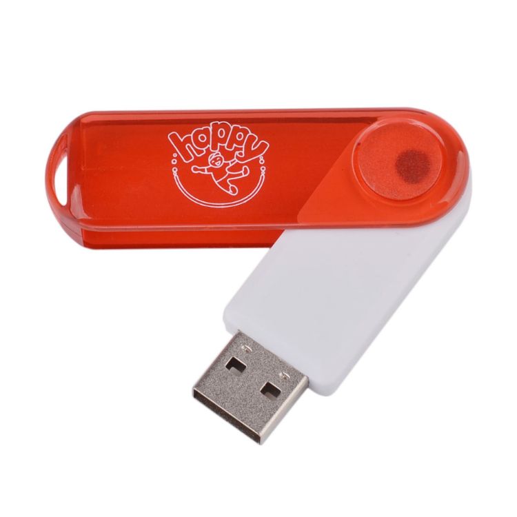 Picture of Transparent Swivel Flash Drive