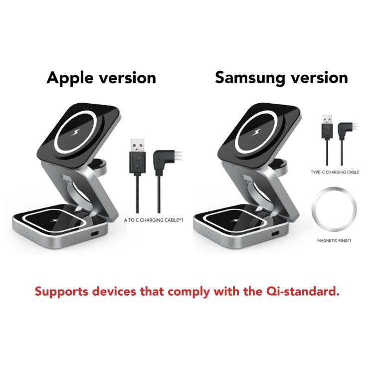 Picture of Standard 3 in 1 Foldable Wireless Charger Stand