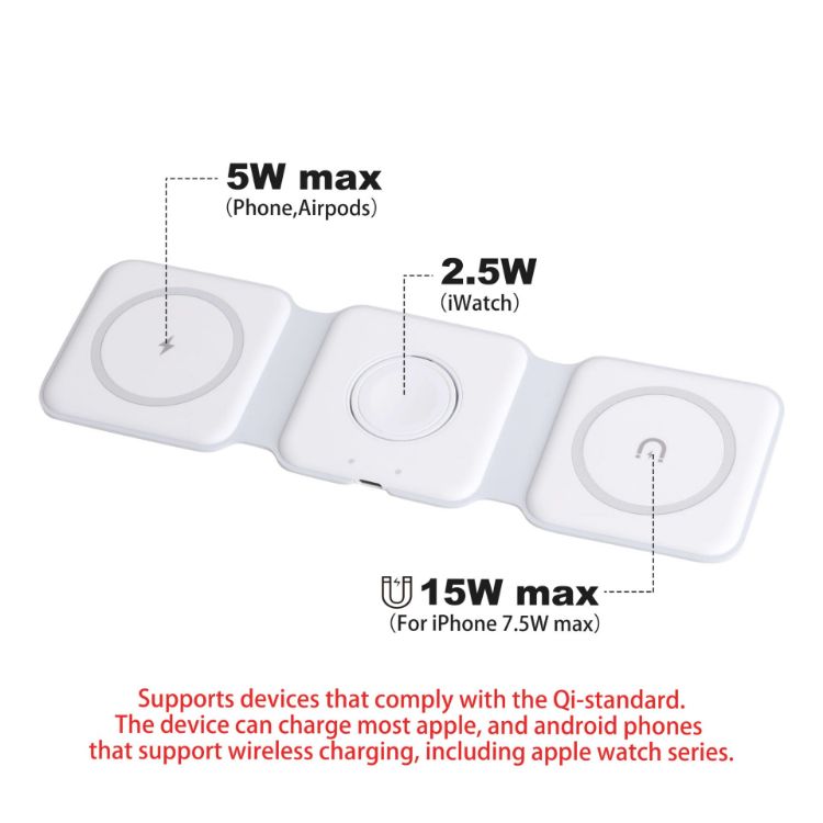 Picture of 3-In-1 Foldable Magsafe Wireless Charger