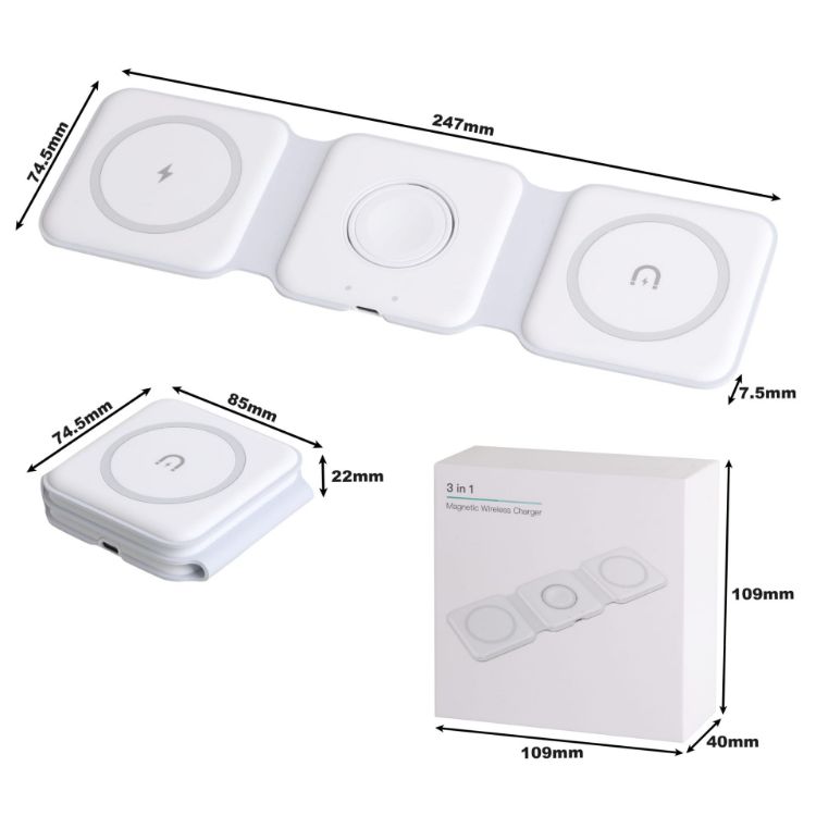 Picture of 3-In-1 Foldable Magsafe Wireless Charger