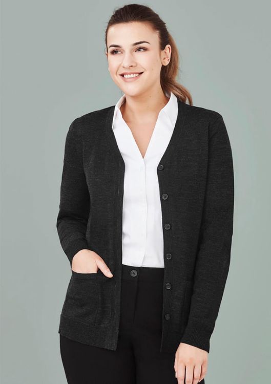 Picture of Womens Button Front Knit Cardigan