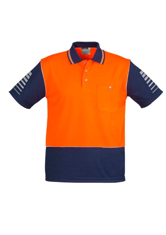 Picture of Mens Hi Vis Zone Short Sleeve Polo