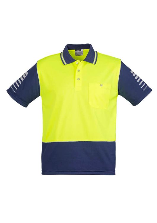 Picture of Mens Hi Vis Zone Short Sleeve Polo