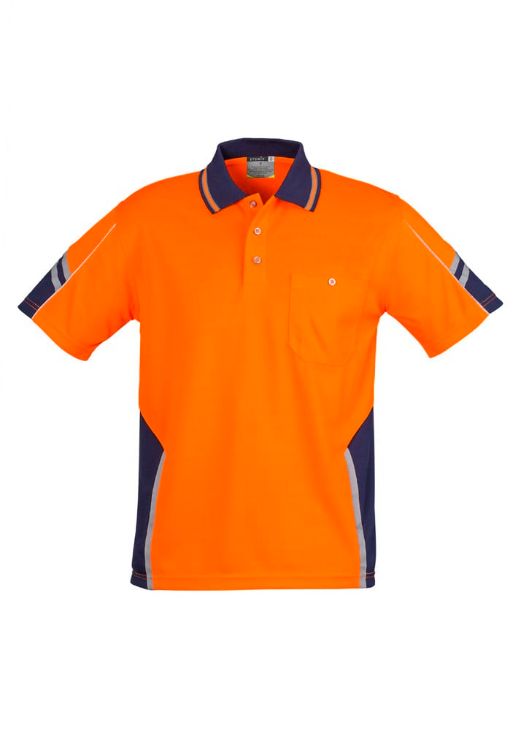 Picture of Mens Hi Vis Squad Short Sleeve Polo