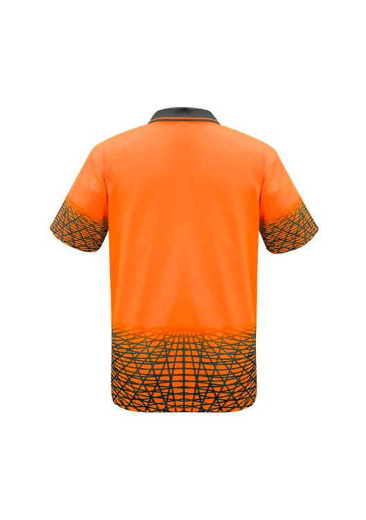 Picture of Mens Hi Vis Tracks Short Sleeve Polo