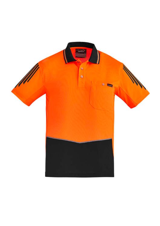 Picture of Mens Hi Vis Flux Short Sleeve Polo