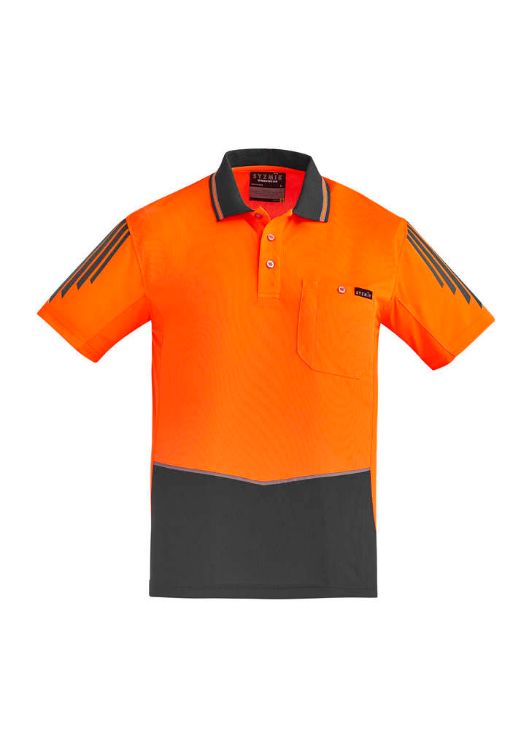 Picture of Mens Hi Vis Flux Short Sleeve Polo