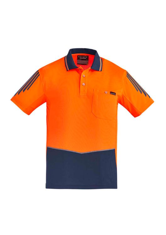 Picture of Mens Hi Vis Flux Short Sleeve Polo