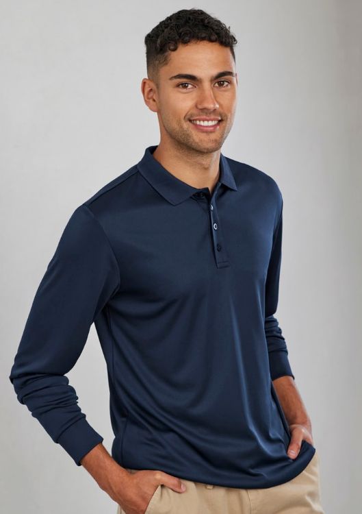 Picture of Mens Action Long Sleeve Polo