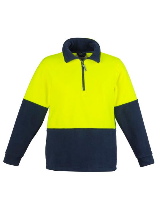 Picture of Unisex Hi Vis 1/2 Zip Polar Fleece Pullover