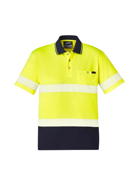 Picture of Unisex Hi Vis Segmented Tape Short Sleeve Polo