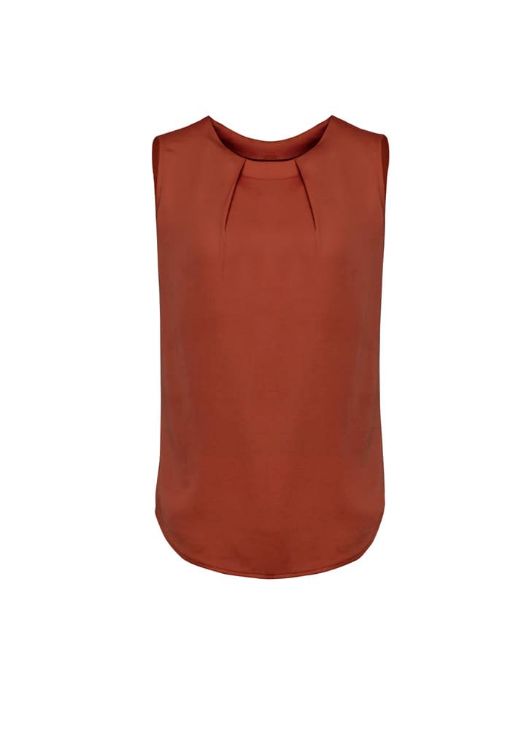 Picture of Womens Estelle Sleeveless Pleat Detail Blouse