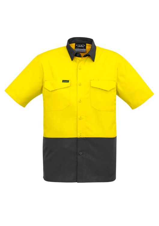 Picture of Mens Rugged Cooling Hi Vis Short Sleeve Shirt