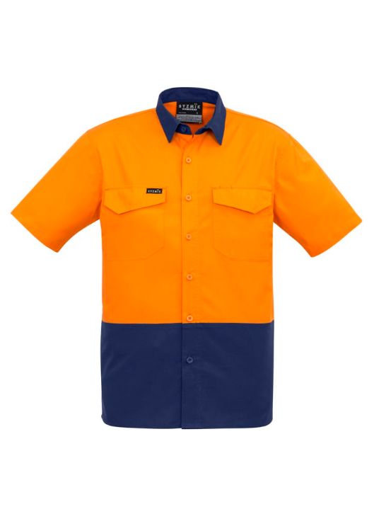 Picture of Mens Rugged Cooling Hi Vis Short Sleeve Shirt