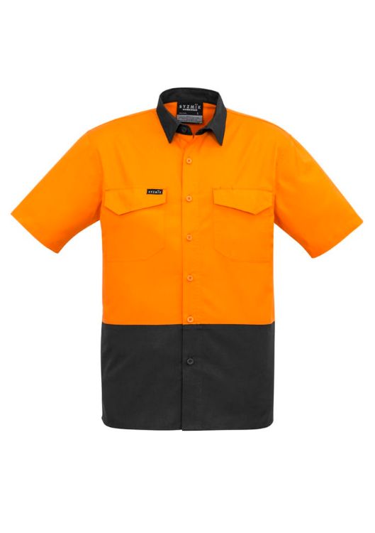 Picture of Mens Rugged Cooling Hi Vis Short Sleeve Shirt