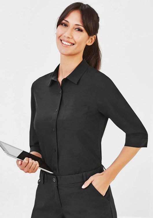 Picture of Womens Florence Plain 3/4 Sleeve Shirt