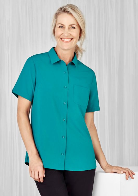 Picture of Womens Florence Plain Short Sleeve Shirt