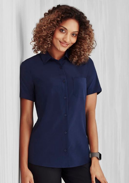 Picture of Womens Florence Plain Short Sleeve Shirt