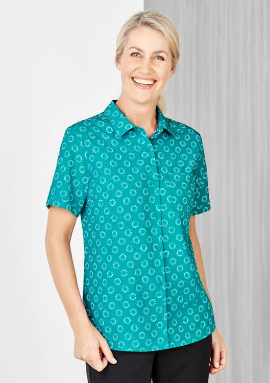 Picture of Womens Florence Daisy Print Short Sleeve Shirt