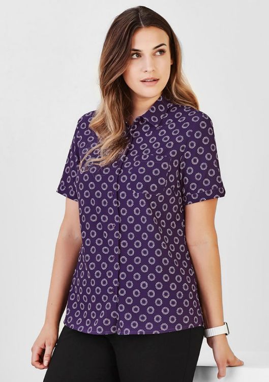 Picture of Womens Florence Daisy Print Short Sleeve Shirt