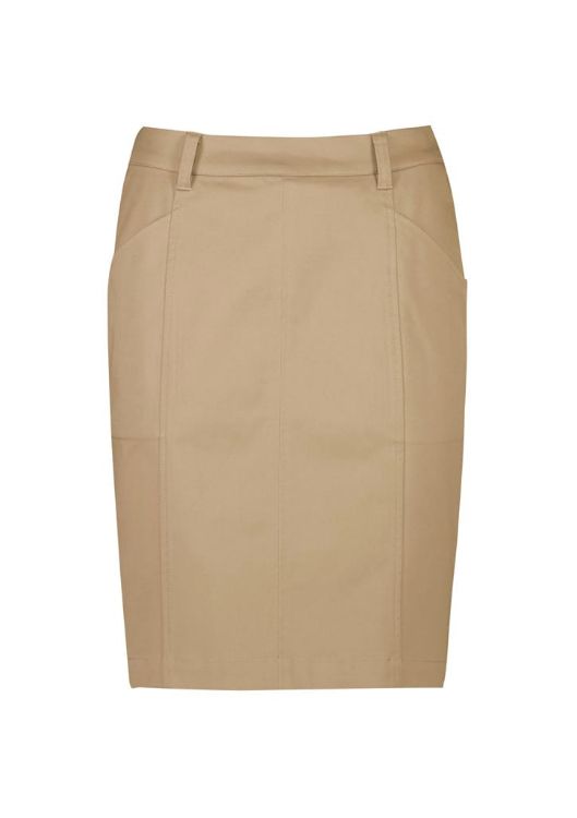 Picture of Womens Mid Waist Stretch Chino Skirt