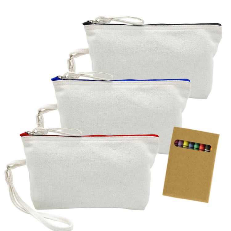 Picture of Colouring Canvas Cosmetic Bag
