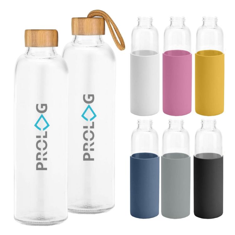 Picture of Honya Glass Drink Bottle with Sleeve