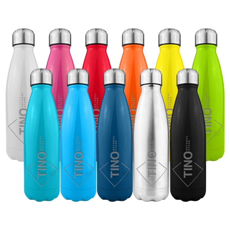 Picture of Komo Shiny Stainless Steel Drink Bottle Single Wall