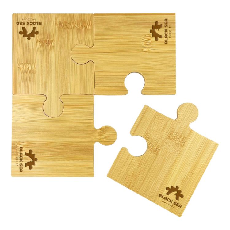 Picture of Puzzle Bamboo Coaster Set