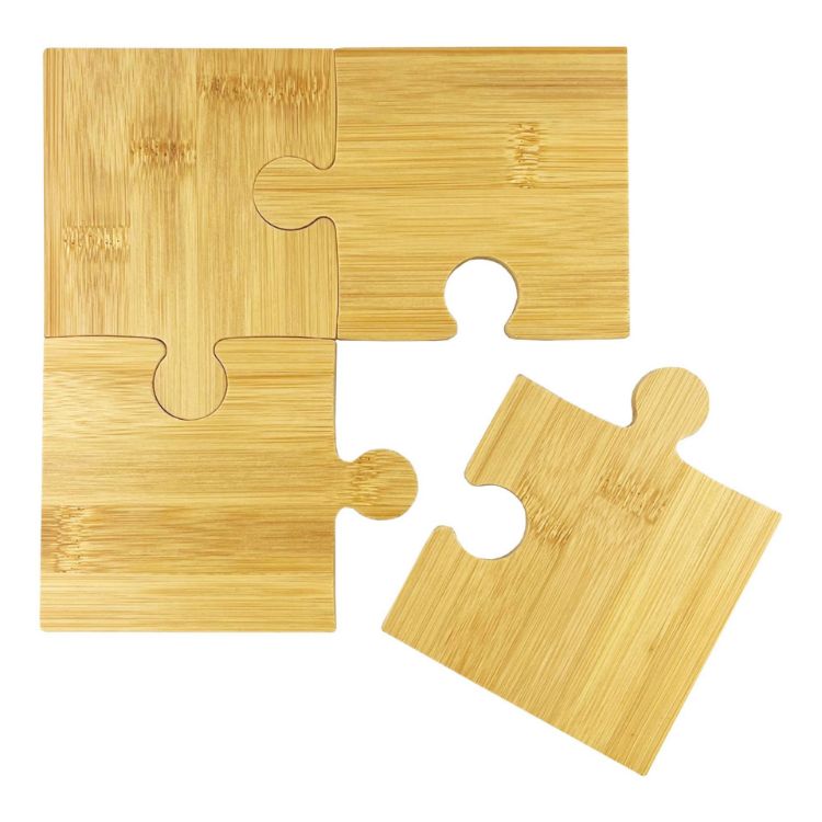 Picture of Puzzle Bamboo Coaster Set