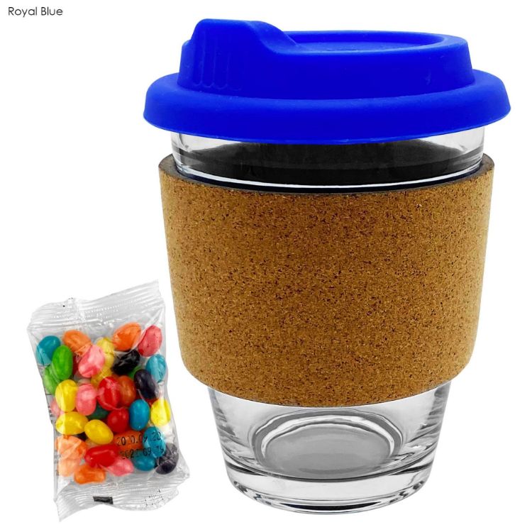 Picture of Jelly Bean In Cork Band Glass Coffee Cup