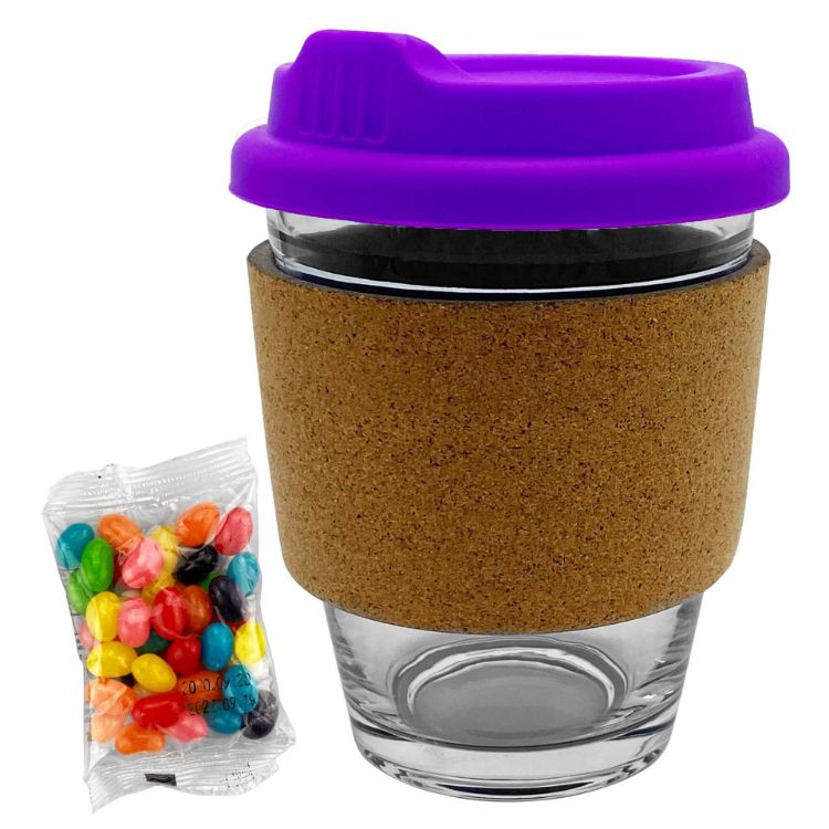 Picture of Jelly Bean In Cork Band Glass Coffee Cup
