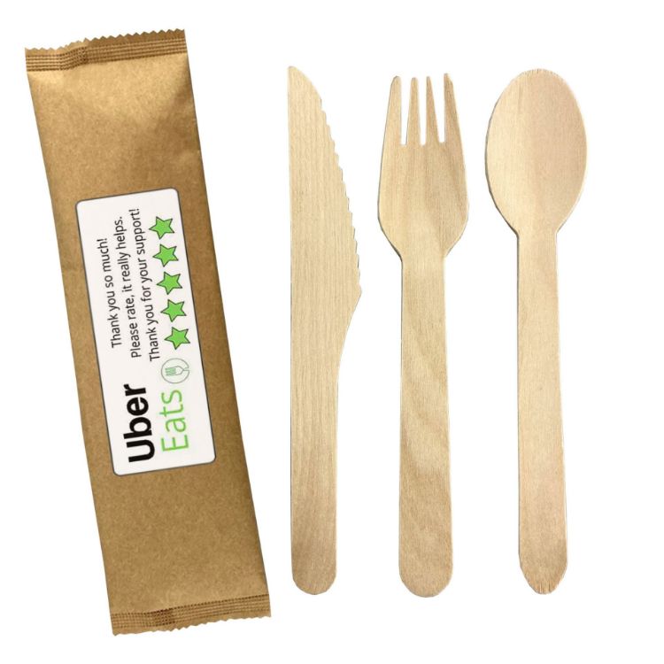 Picture of 2pcs Wooden Cutlery Set