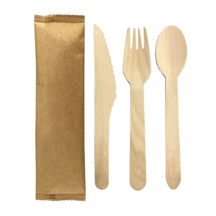 Picture of 2pcs Wooden Cutlery Set