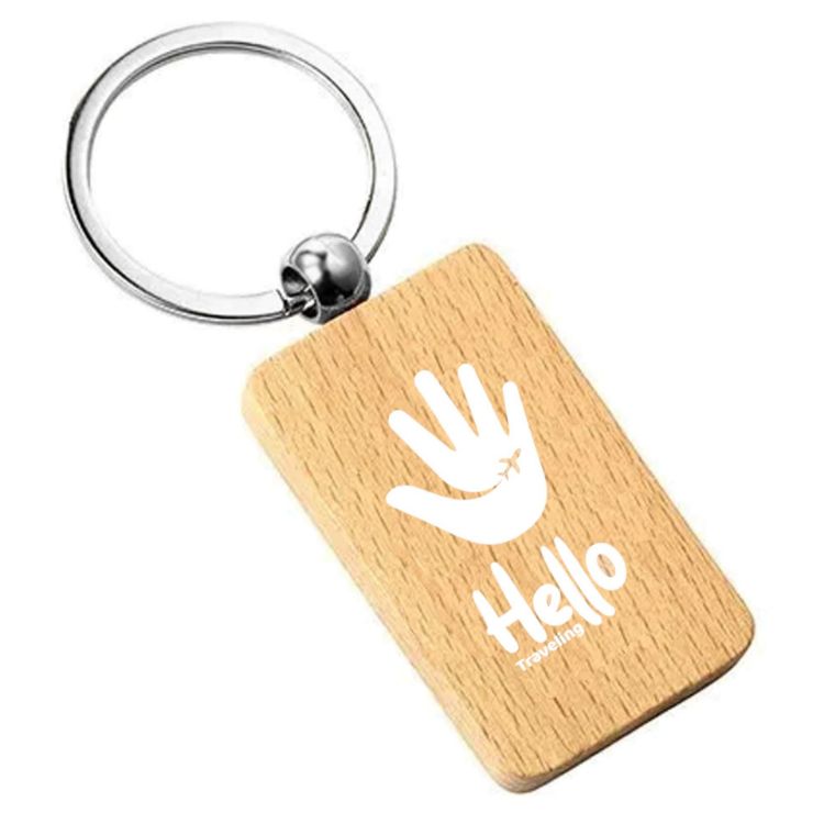 Picture of Wood Euro Key Ring