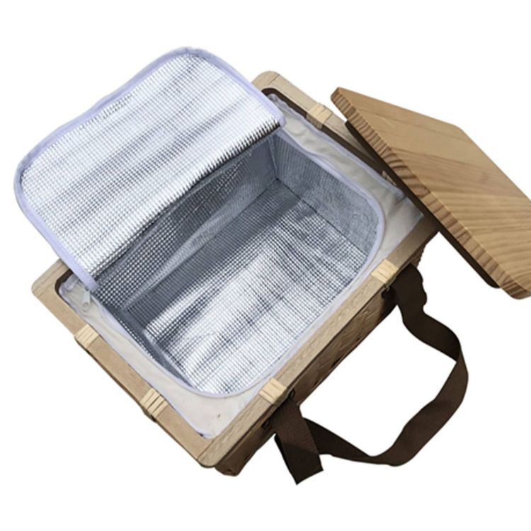 Picture of Gold Coast Wicker Picnic Cooler Basket(square)