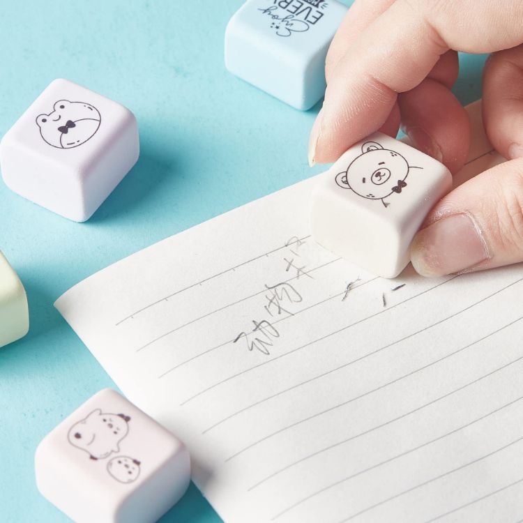 Picture of Happy Cube Rubber Eraser Set