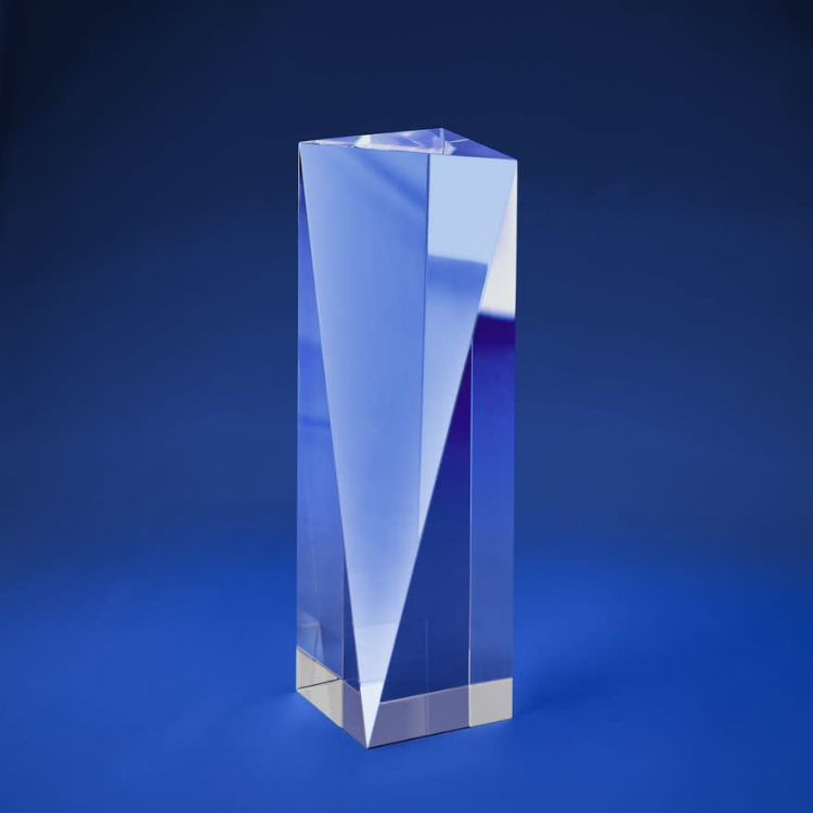 Picture of Optical Crystal  - V Shaped Solid Award (LIMITED ENGRAVING)