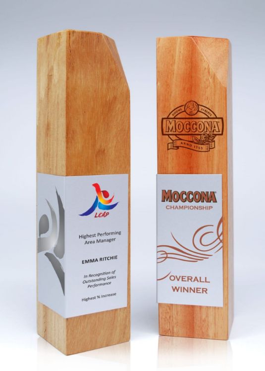 Picture of Australian Select Grade Blackbutt Beacon Trophy with Metal Wrap