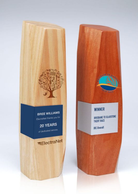 Picture of Australian Select Grade Blackbutt Icon Trophy with Metal Wrap