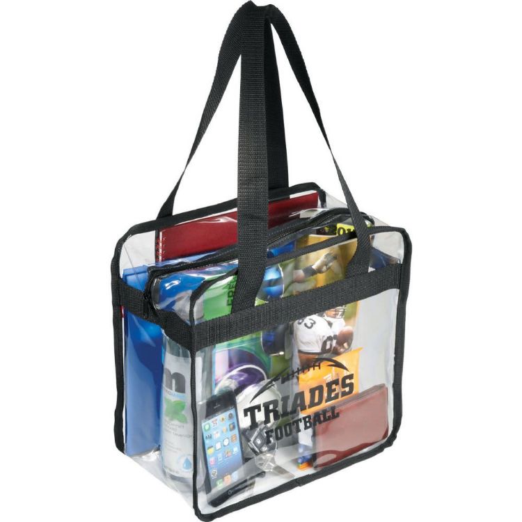 Picture of Game Day Clear Zippered Safety Tote 15L