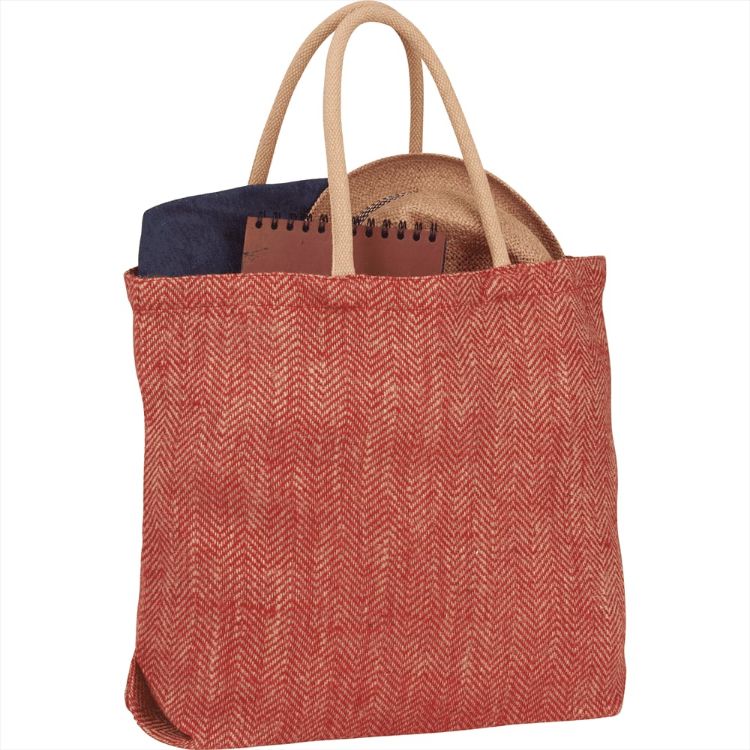 Picture of Herringbone Jute Tote 29L