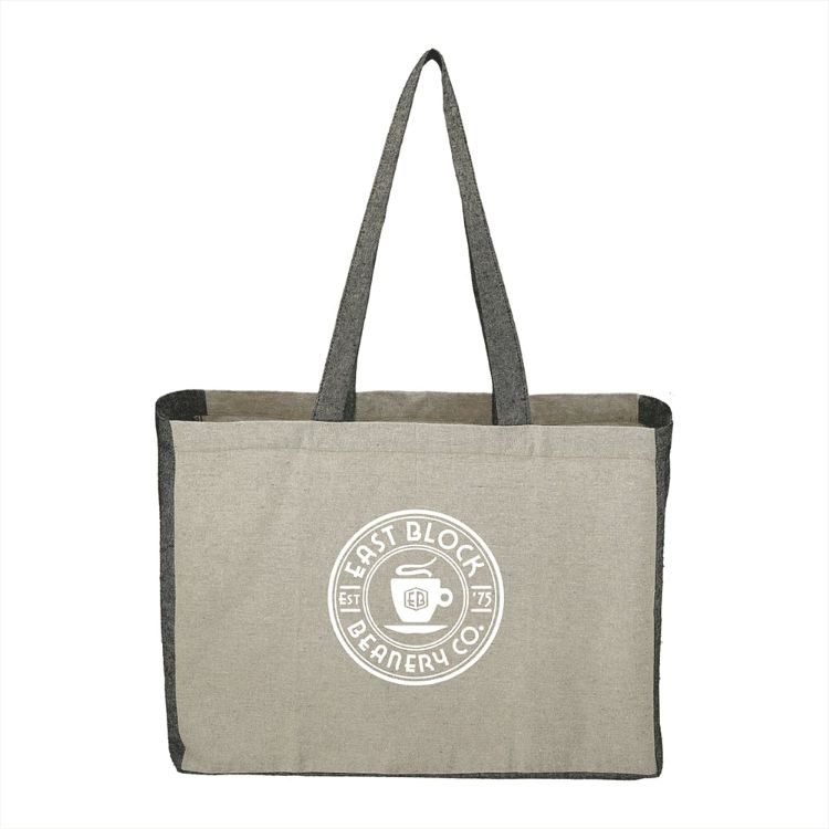 Picture of Recycled Cotton Contrast Side Shopper Tote 18L