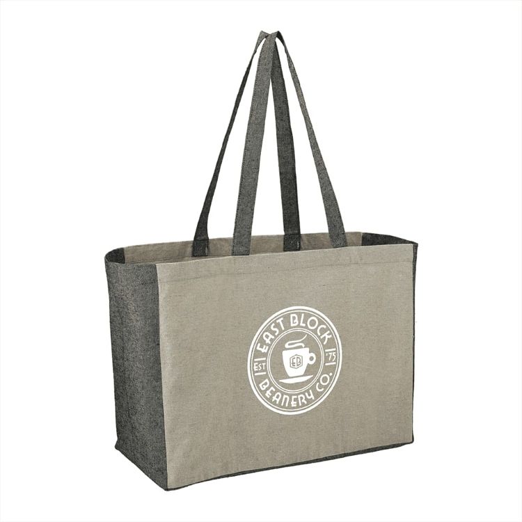 Picture of Recycled Cotton Contrast Side Shopper Tote 18L