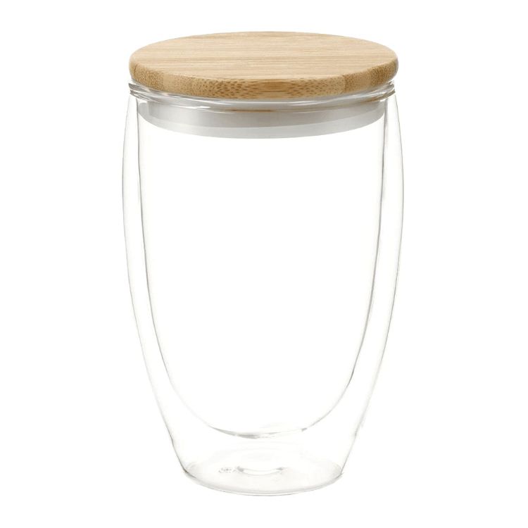 Picture of Easton Glass Cup with Bamboo lid 355ml