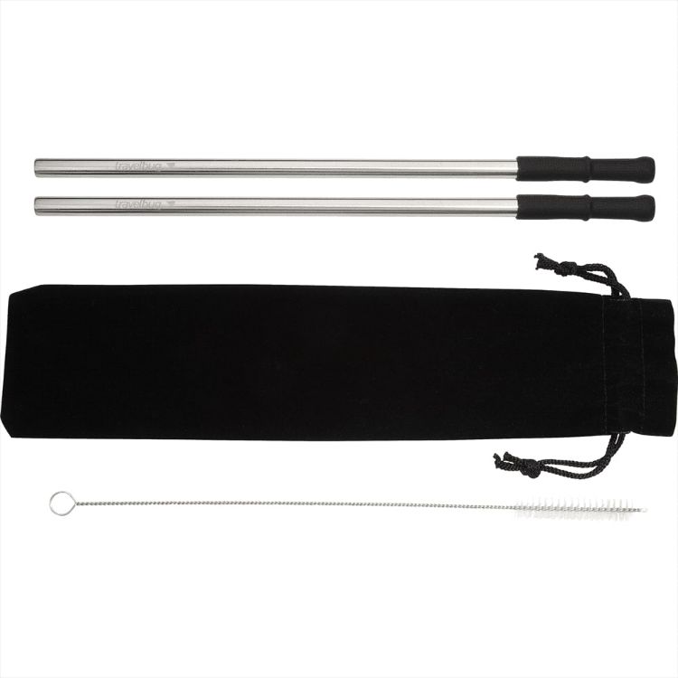 Picture of Reusable Stainless steel Straw Set with Brush