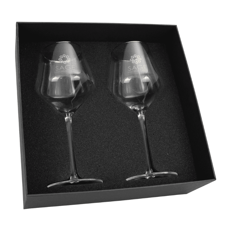 Picture of Gold Rim Wine Glass Set 400ml