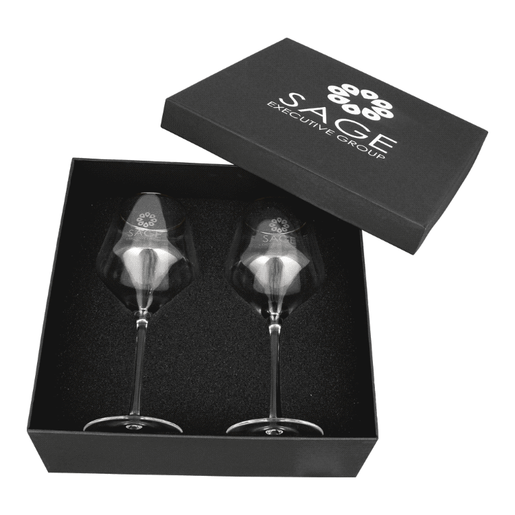 Picture of Gold Rim Wine Glass Set 400ml