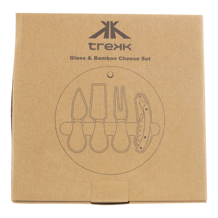 Picture of Trekk Round Bamboo Glass Cheese Set