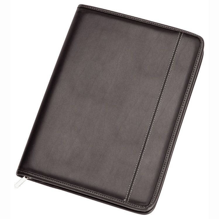 Picture of Two Tone A4 Imitation Leather Zip Compendium